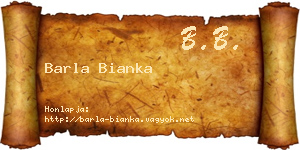 Barla Bianka névjegykártya