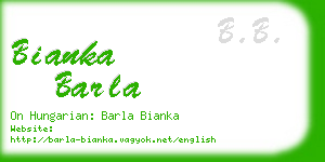 bianka barla business card